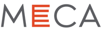 MECA college white logo